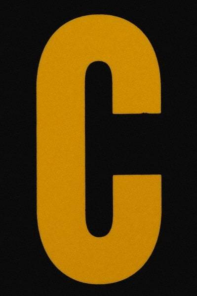 Made in USA - Letter Label - Legend: C, English, Yellow & Black - Makers Industrial Supply