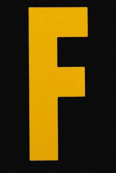 Made in USA - Letter Label - Legend: F, English, Yellow & Black - Makers Industrial Supply