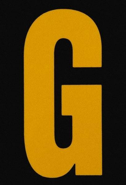 Made in USA - Letter Label - Legend: G, English, Yellow & Black - Makers Industrial Supply