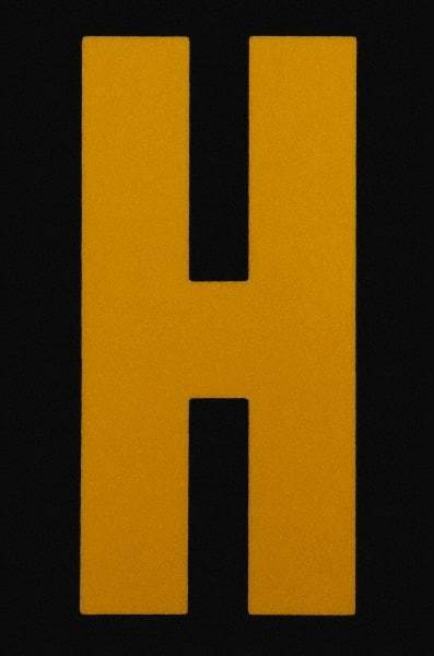 Made in USA - Letter Label - Legend: H, English, Yellow & Black - Makers Industrial Supply