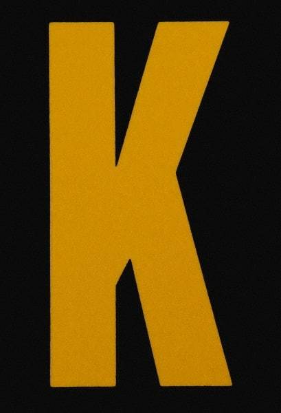 Made in USA - Letter Label - Legend: K, English, Yellow & Black - Makers Industrial Supply