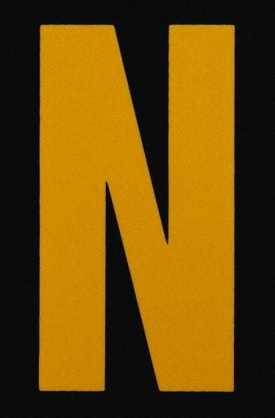 Made in USA - Letter Label - Legend: N, English, Yellow & Black - Makers Industrial Supply