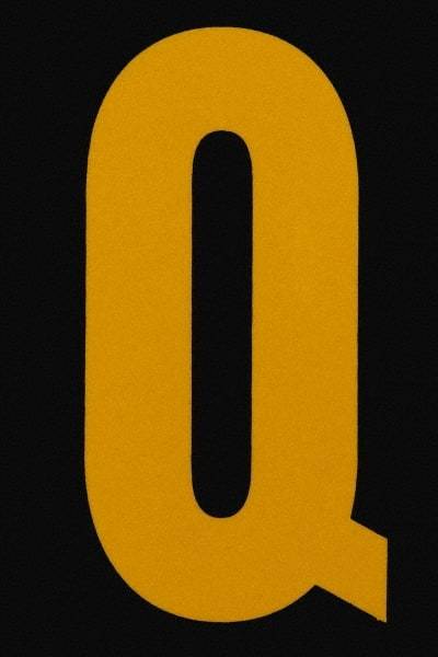 Made in USA - Letter Label - Legend: Q, English, Yellow & Black - Makers Industrial Supply