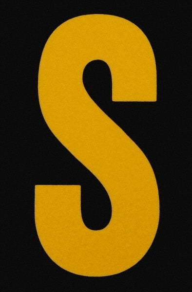 Made in USA - Letter Label - Legend: S, English, Yellow & Black - Makers Industrial Supply