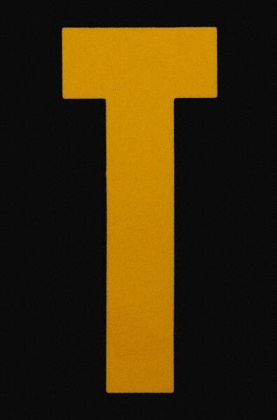 Made in USA - Letter Label - Legend: T, English, Yellow & Black - Makers Industrial Supply