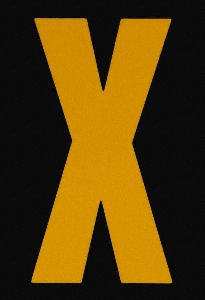 Made in USA - Letter Label - Legend: X, English, Yellow & Black - Makers Industrial Supply