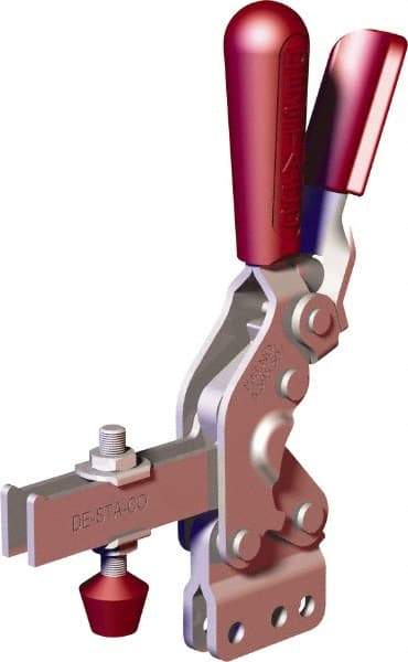 De-Sta-Co - 1,000 Lb Holding Capacity, Vertical Handle, Manual Hold Down Toggle Clamp - 64° Handle Movement, 76° Bar Opening, U-Bar, Straight Base, Carbon Steel - Makers Industrial Supply