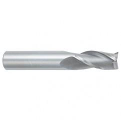 1/2 Dia. x 3 Overall Length 3-Flute Square End Solid Carbide SE End Mill-Round Shank-Center Cutting-TiALN - Makers Industrial Supply