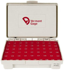 Vermont Gage - 55 Piece, 0.21-1.29 mm Diameter Plug and Pin Gage Set - Minus 0.01 mm Tolerance, Class ZZ - Makers Industrial Supply