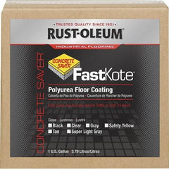 Rust-Oleum - 1 Gal Safety Yellow Gloss Finish Floor Coating - 400 Sq Ft per Gal, Interior/Exterior, <50 gL VOC Compliance - Makers Industrial Supply