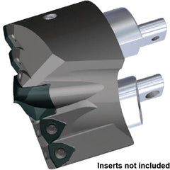 Series KSEM Plus, Head Connection FDS71, 74mm Max Drill Diam, Indexable Interchangeable Pilot Head KSEMP2900HPGM Pilot Drill, 29mm Pilot Drill Diam, Takes 5 Nonpilot Inserts, 47.3mm Head Length