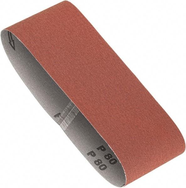 Porter-Cable - 4" Wide x 24" OAL, 80 Grit, Zirconia Alumina Abrasive Belt - Zirconia Alumina, Medium, Coated, X Weighted Cloth Backing, Dry - Makers Industrial Supply