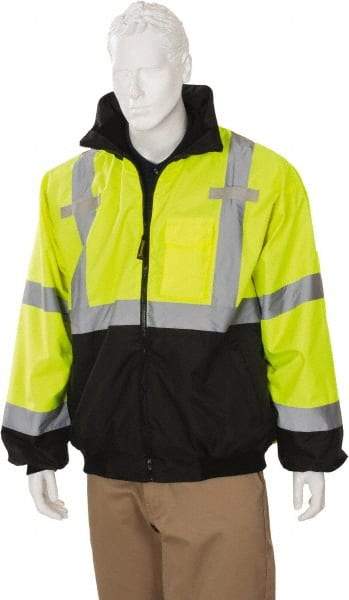 OccuNomix - Size XL Cold Weather & High Visibility Jacket - High Visbility Yellow, Polyester, Zipper Closure - Makers Industrial Supply