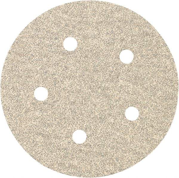 Porter-Cable - 5" Diam, 100 Grit Zirconia Alumina Adhesive PSA Disc - Fine Grade, Tan, C Weighted Backing, Flexible, 13,000 Max RPM - Makers Industrial Supply