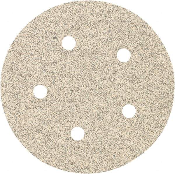 Porter-Cable - 5" Diam, 120 Grit Zirconia Alumina Adhesive PSA Disc - Fine Grade, Tan, C Weighted Backing, Flexible, 13,000 Max RPM - Makers Industrial Supply