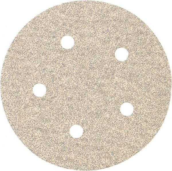 Porter-Cable - 5" Diam, 80 Grit Zirconia Alumina Adhesive PSA Disc - Medium Grade, Tan, C Weighted Backing, Flexible, 13,000 Max RPM - Makers Industrial Supply