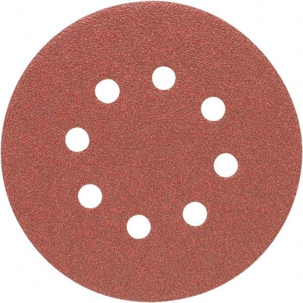 Porter-Cable - 5" Diam, 40 Grit Aluminum Oxide Adhesive PSA Disc - Coarse Grade, Tan, C Weighted Backing, Flexible, 13,000 Max RPM - Makers Industrial Supply