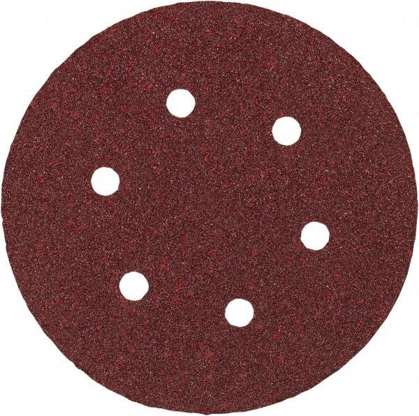 Porter-Cable - 6" Diam, 220 Grit Aluminum Oxide Adhesive PSA Disc - Very Fine Grade, Tan, C Weighted Backing, Flexible, 13,000 Max RPM - Makers Industrial Supply