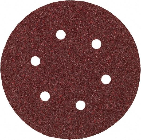 Porter-Cable - 6" Diam, 40 Grit Aluminum Oxide Adhesive PSA Disc - Coarse Grade, Tan, C Weighted Backing, Flexible, 13,000 Max RPM - Makers Industrial Supply