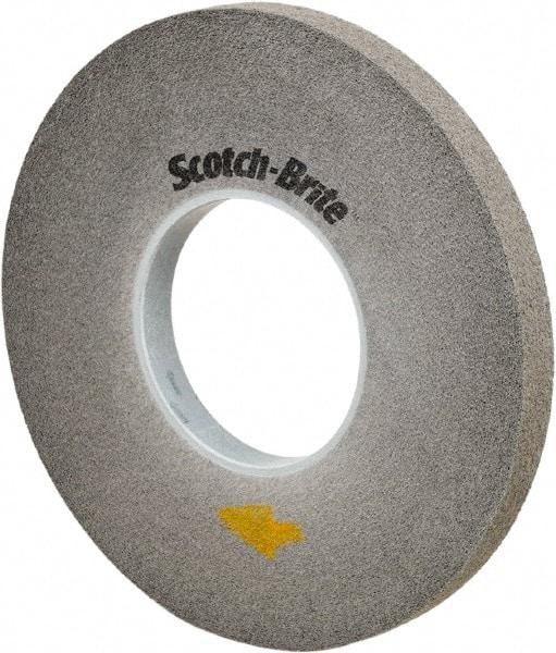 3M - 14" Diam, 1" Face Width, 8" Center Hole, Fine Grade, Silicon Carbide Deburring Wheel - Convolute, Soft Density 9 Grade, 2,550 RPM - Makers Industrial Supply