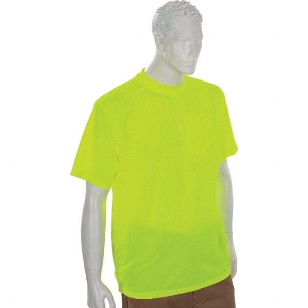 Ergodyne - Size 2XL, Lime, High Visibility, Short Sleeve T-Pocket, - 1 Pocket, Polyester - Makers Industrial Supply