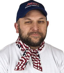 Ergodyne - Size Universal Cooling Headband - Terry Cloth, Blue, Red & White, Flag Pattern - Makers Industrial Supply