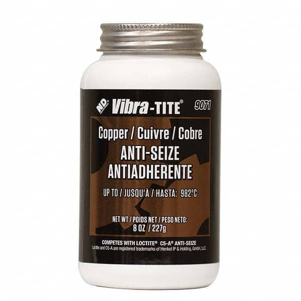 Vibra-Tite - 8 oz Jar, Copper Anti-Seize Lubricant, with Brush Cap - Makers Industrial Supply