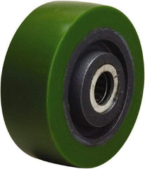 Hamilton - 4 Inch Diameter x 1-1/2 Inch Wide, Polyurethane on Cast Iron Caster Wheel - 675 Lb. Capacity, 1-5/8 Inch Hub Length, 5/8 Inch Axle Diameter, Straight Roller Bearing - Makers Industrial Supply