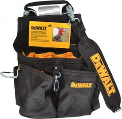 DeWALT - 14 Pocket Electrician's Holster - Ballistic Polyester, Black & Yellow, 12" Wide x 15" High - Makers Industrial Supply