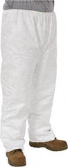 Dupont - Size L, Tyvek General Purpose Work Pants - 24-3/4 Inch Waist, 28 Inch Inseam, White - Makers Industrial Supply