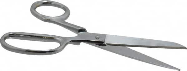 Heritage Cutlery - 2-1/2" LOC, 6" OAL Chrome Plated Standard Shears - Right Hand, Metal Straight Handle, For General Purpose Use - Makers Industrial Supply