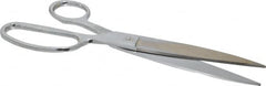 Heritage Cutlery - 5" LOC, 10" OAL Chrome Plated Standard Shears - Right Hand, Metal Straight Handle, For General Purpose Use - Makers Industrial Supply