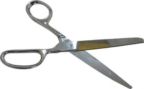 Heritage Cutlery - 4-1/4" LOC, 9" OAL Chrome Plated Standard Shears - Right Hand, Metal Straight Handle, For General Purpose Use - Makers Industrial Supply