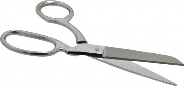 Heritage Cutlery - 3" LOC, 7" OAL Chrome Plated Standard Shears - Right Hand, Metal Bent Handle, For General Purpose Use - Makers Industrial Supply