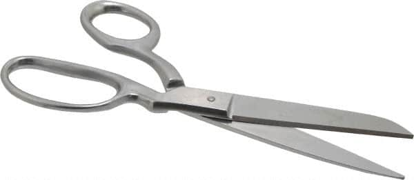 Heritage Cutlery - 3-1/2" LOC, 8-1/2" OAL Stainless Steel Standard Shears - Right Hand, Metal Bent Handle, For General Purpose Use - Makers Industrial Supply