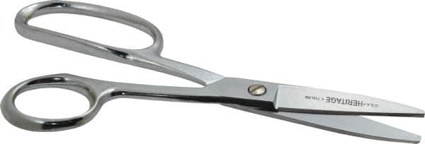 Heritage Cutlery - 3" LOC, 8-1/4" OAL Chrome Plated High Leverage Shears - Right Hand, Metal Straight Handle, For General Purpose Use - Makers Industrial Supply