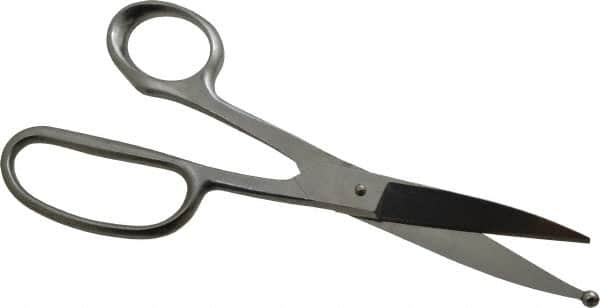 Heritage Cutlery - 3" LOC, 9" OAL Stainless Steel Standard Shears - Right Hand, Metal Straight Handle, For Poultry Processing - Makers Industrial Supply