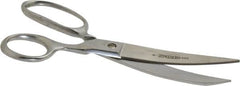 Heritage Cutlery - 3-1/2" LOC, 8" OAL Chrome Plated Standard Shears - Right Hand, Plastic Straight Handle, For Poultry Processing - Makers Industrial Supply