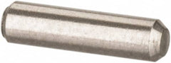 Value Collection - 1/16" Diam x 1/4" Pin Length 316 Stainless Steel Standard Dowel Pin - Bright Finish, 2 Beveled End - Makers Industrial Supply