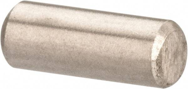 Value Collection - 3/32" Diam x 1/4" Pin Length 316 Stainless Steel Standard Dowel Pin - Bright Finish, 2 Beveled End - Makers Industrial Supply