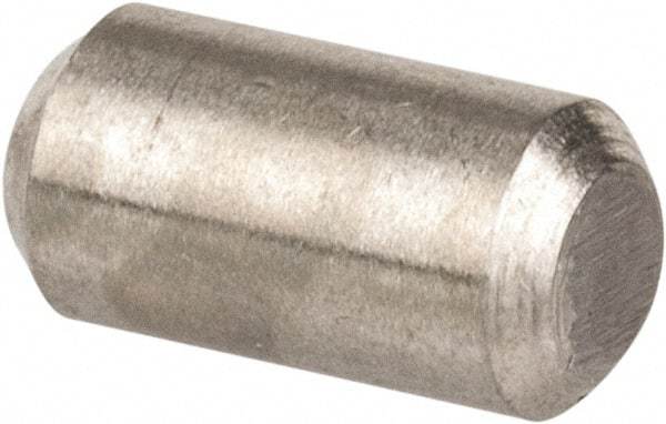 Value Collection - 1/8" Diam x 1/4" Pin Length 316 Stainless Steel Standard Dowel Pin - Bright Finish, 2 Beveled End - Makers Industrial Supply