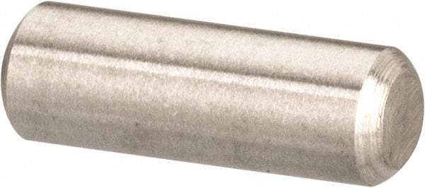 Value Collection - 1/8" Diam x 3/8" Pin Length 316 Stainless Steel Standard Dowel Pin - Bright Finish, 2 Beveled End - Makers Industrial Supply