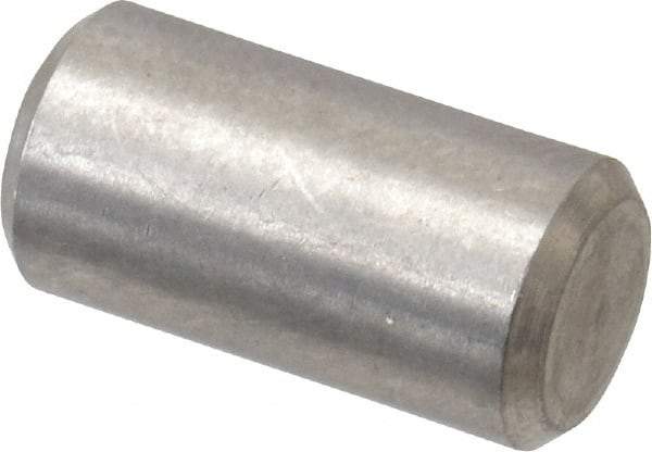 Value Collection - 1/4" Diam x 1/2" Pin Length 316 Stainless Steel Standard Dowel Pin - Bright Finish, 2 Beveled End - Makers Industrial Supply