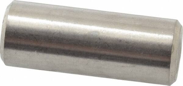 Value Collection - 3/8" Diam x 1" Pin Length 316 Stainless Steel Standard Dowel Pin - Bright Finish, 2 Beveled End - Makers Industrial Supply