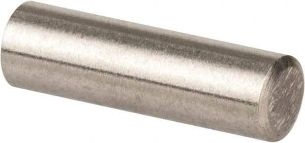 Value Collection - 3mm Diam x 10mm Pin Length 316 Stainless Steel Standard Dowel Pin - Bright Finish, 1 Rounded End - Makers Industrial Supply