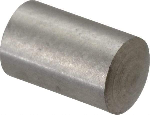 Value Collection - 4mm Diam x 6mm Pin Length 316 Stainless Steel Standard Dowel Pin - Bright Finish, 1 Rounded End - Makers Industrial Supply