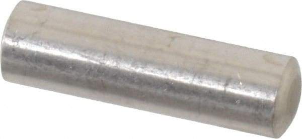 Value Collection - 6mm Diam x 20mm Pin Length 316 Stainless Steel Standard Dowel Pin - Bright Finish, 1 Rounded End - Makers Industrial Supply