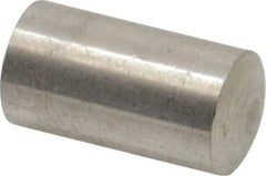 Value Collection - 8mm Diam x 14mm Pin Length 316 Stainless Steel Standard Dowel Pin - Bright Finish, 1 Rounded End - Makers Industrial Supply