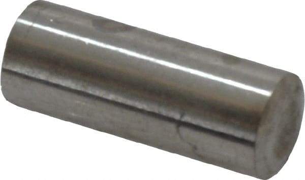 Value Collection - 8mm Diam x 20mm Pin Length 316 Stainless Steel Standard Dowel Pin - Bright Finish, 1 Rounded End - Makers Industrial Supply