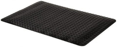 PRO-SAFE - 3' Long x 2' Wide, Dry Environment, Anti-Fatigue Matting - Black, Vinyl with Vinyl Sponge Base, Beveled on 4 Sides - Makers Industrial Supply